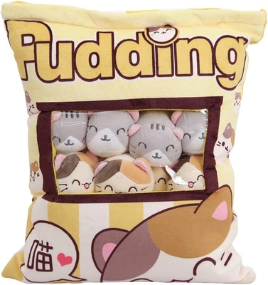 REFAHB Schönes Plüssigkissen Kissenwerfen Ausnehmbares Stofftier Spielzeug Kreative Geschenke für Mädchen (Kitten)