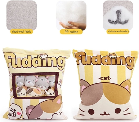 REFAHB Schönes Plüssigkissen Kissenwerfen Ausnehmbares Stofftier Spielzeug Kreative Geschenke für Mädchen (Kitten)