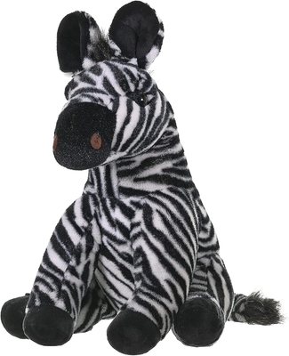 Wild Republic Zebra Plush, Stofftier, Plush-Spielzeug, Geschenke für Kinder, Kuscheln 12 Zoll, Farben