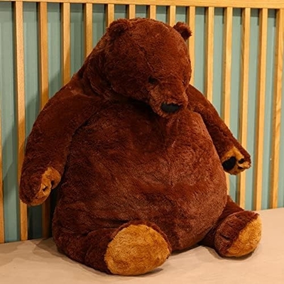 23.6in Dunkelbrauner Teddybär Plüsch-Spielzeug Simulation Djungelskog Teddybär Gefülltes Tier Puppenhaus