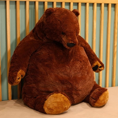 23.6in Dunkelbrauner Teddybär Plüsch-Spielzeug Simulation Djungelskog Teddybär Gefülltes Tier Puppenhaus
