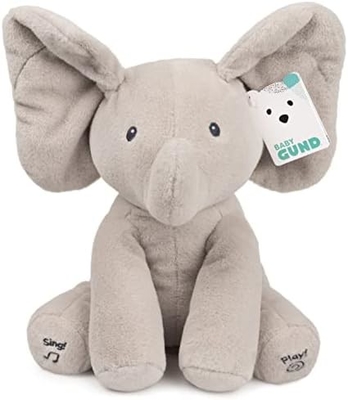 GUND Baby Animation Flappy der Elefant Plush, singendes gefülltes Tier Baby Spielzeug für 0 Jahre und älter, grau, 12 &quot;