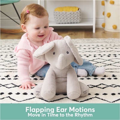 GUND Baby Animation Flappy der Elefant Plush, singendes gefülltes Tier Baby Spielzeug für 0 Jahre und älter, grau, 12 &quot;