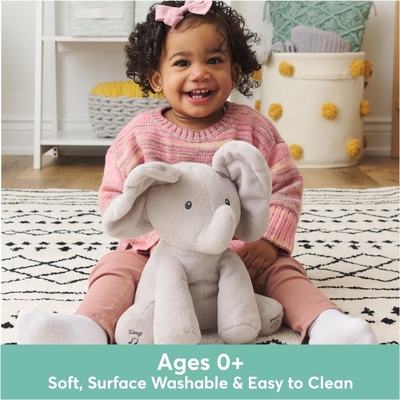 GUND Baby Animation Flappy der Elefant Plush, singendes gefülltes Tier Baby Spielzeug für 0 Jahre und älter, grau, 12 &quot;