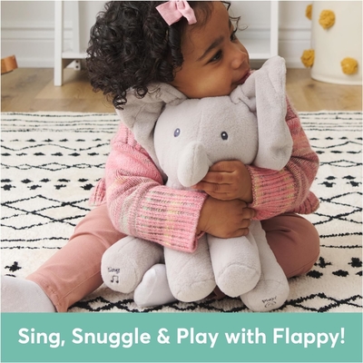 GUND Baby Animation Flappy der Elefant Plush, singendes gefülltes Tier Baby Spielzeug für 0 Jahre und älter, grau, 12 &quot;