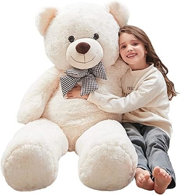 Misscindy Riesen Teddybär Plüsch gefüllte Tiere für Freundin oder Kinder 47 Zoll, (weiß)