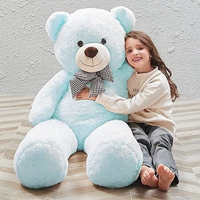 Misscindy Riesen Teddybär Plüsch gefüllte Tiere für Freundin oder Kinder 47 Zoll, (weiß)