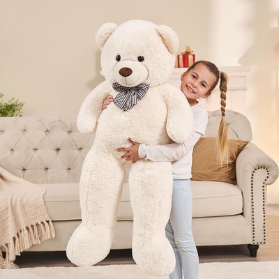 Misscindy Riesen Teddybär Plüsch gefüllte Tiere für Freundin oder Kinder 47 Zoll, (weiß)