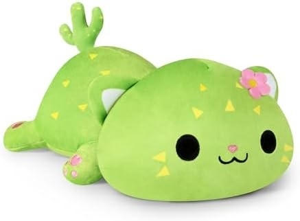 Onsoyours niedliches Kätzchen Plush-Spielzeug 25,5 &quot;gefülltes Tier Haustier Kitty Soft Anime Katze großes Plush-Kissen für Kinder (Weiß A, 25.5
