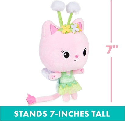 Gabby's Dollhouse, 7-Zoll-Kitty-Fee-Purr-ific Plush-Spielzeug, Kinderspielzeug für 3 Jahre und älter