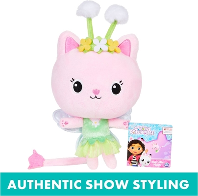 Gabby's Dollhouse, 7-Zoll-Kitty-Fee-Purr-ific Plush-Spielzeug, Kinderspielzeug für 3 Jahre und älter