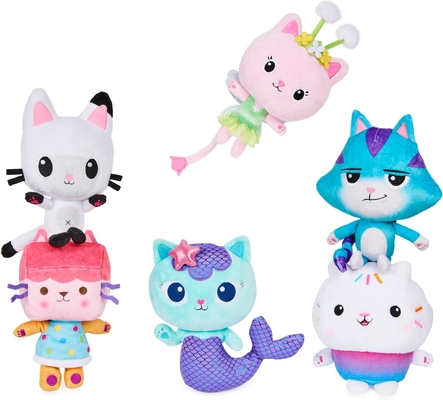Gabby's Dollhouse, 7-Zoll-Kitty-Fee-Purr-ific Plush-Spielzeug, Kinderspielzeug für 3 Jahre und älter
