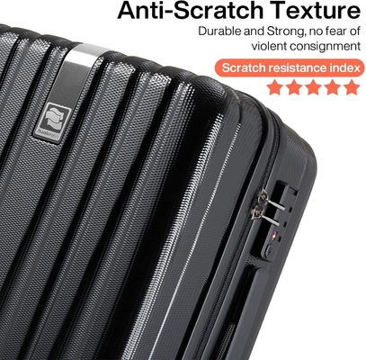 2 Stück Sätze Gepäck mit Rädern PC Hard Shell Koffer Leichtgewicht Checked Tsa Gepäck Großer Reisetasche