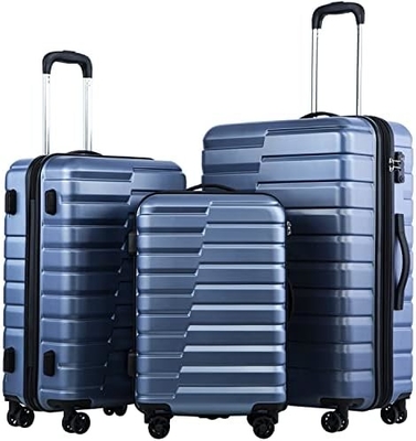 Koffer PC ABS TSA Gepäck 3 Stück Set Schloss Spinner tragen (Teal blau)