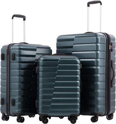 Koffer PC ABS TSA Gepäck 3 Stück Set Schloss Spinner tragen (Teal blau)