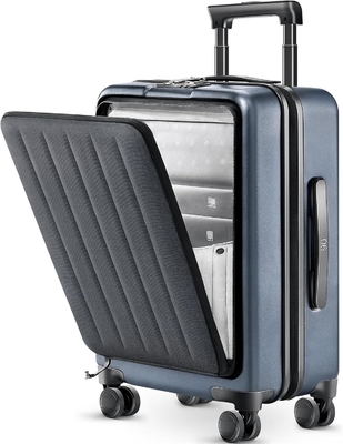 Gepäck 22 X 14 X 9 Fluggesellschaft genehmigt, 20 Zoll Gepäck mit Front Laptop Abteil, doppelte Spinner Räder, Hardside PC