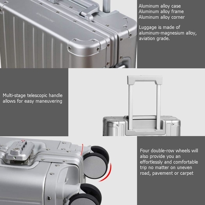 Aluminium Gepäckkabine Hardside Koffer (Silber, 20 Zoll Carry-on) Besuchen Sie den Sindermore Store