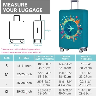 Travelkin-Gepäckdeckel für Koffer Tsa genehmigt, Kofferdeckelschutz für 18-32 Zoll Gepäck