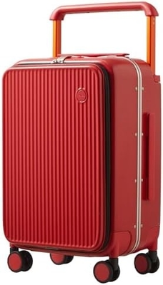 Gepäck mit breitem Handgriff Luxus-Design Rolling Reisetasche PC Hardside mit Aluminiumrahmen Hohlspinnerräder,