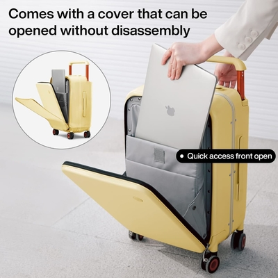 Gepäck mit breitem Handgriff Luxus-Design Rolling Reisetasche PC Hardside mit Aluminiumrahmen Hohlspinnerräder,