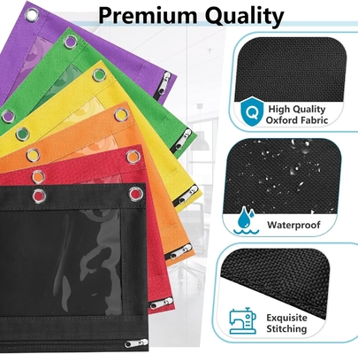Bleistiftkoffer mit glattem Reißverschluss, klarem Fenster Bleistiftkoffer für Binder, große Kapazität 3 Ring Binder Bleistiftbeutel