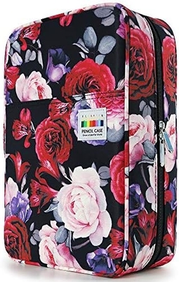 300 Schlitze Farbstiftkasten - Stiftkasten-Organisator mit Handy Wrap &amp; Zipper, Mehrschichthalter für Prismacolor Farbstift