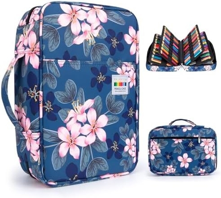 300 Schlitze Farbstiftkasten - Stiftkasten-Organisator mit Handy Wrap &amp; Zipper, Mehrschichthalter für Prismacolor Farbstift