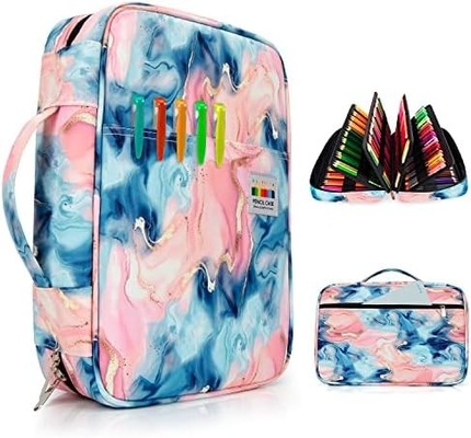300 Schlitze Farbstiftkasten - Stiftkasten-Organisator mit Handy Wrap &amp; Zipper, Mehrschichthalter für Prismacolor Farbstift