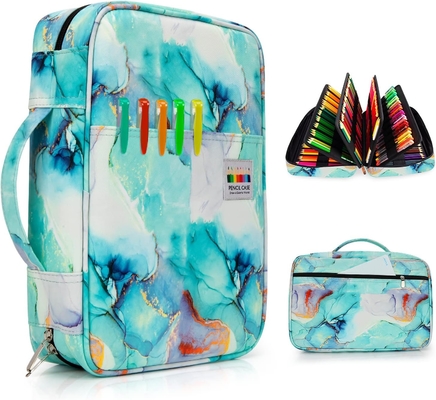 300 Schlitze Farbstiftkasten - Stiftkasten-Organisator mit Handy Wrap &amp; Zipper, Mehrschichthalter für Prismacolor Farbstift