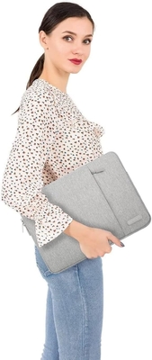 Handtasche für Laptops kompatibel mit MacBook Air 13 M3 A3113 M2 /Pro 13 M2 M1,Polyester Vertikalkoffer mit Tasche, Grau