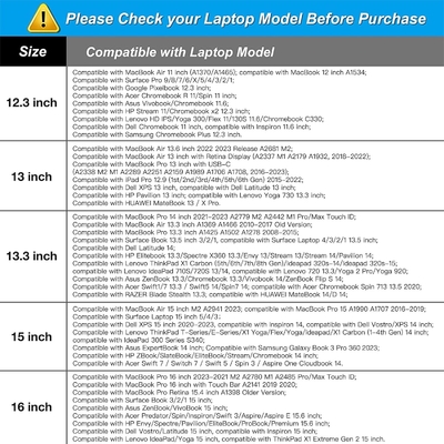 Laptop-Hülle Kompatibel mit MacBook Air/Pro, 13 bis 13,3 Zoll Notebook, Neopren-Tasche mit kleinem Gehäuse, Aprikosen