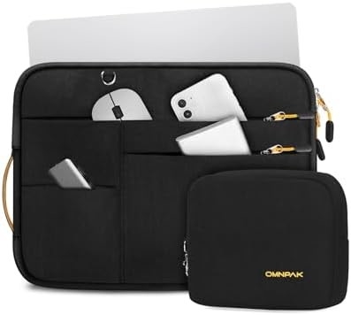 Geeignet für MacBook Pro 13-14 Zoll, recyceltes PET Laptop mit Handgriff und Zubehörtasche