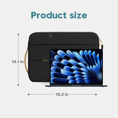Geeignet für MacBook Pro 13-14 Zoll, recyceltes PET Laptop mit Handgriff und Zubehörtasche