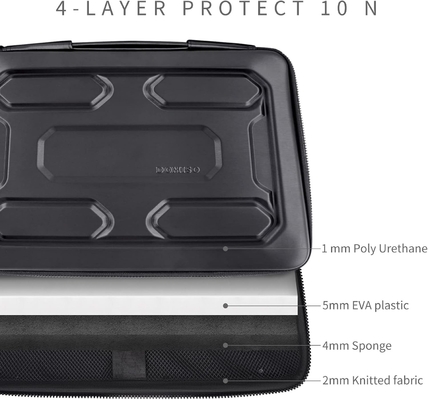 13.3-Zoll-Laptop-Gehäuse mit Griff Stoßdichte Computertasche Wasserdichte EVA-Schutzkoffer 13- 13,3-Zoll-Laptop