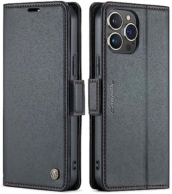 QLTYPRI Wallet Cover für iPhone 13/14, [RFID-blockierende] Kreditkartenfachhalter für den stoßsicheren Schutz des Telefongehäuses