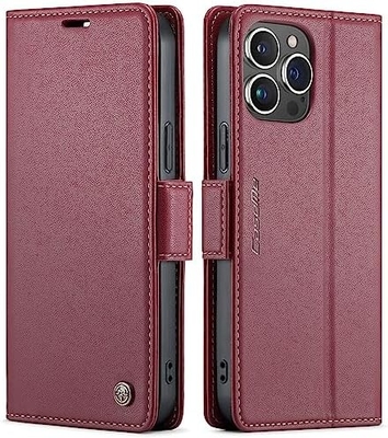 QLTYPRI Wallet Cover für iPhone 13/14, [RFID-blockierende] Kreditkartenfachhalter für den stoßsicheren Schutz des Telefongehäuses