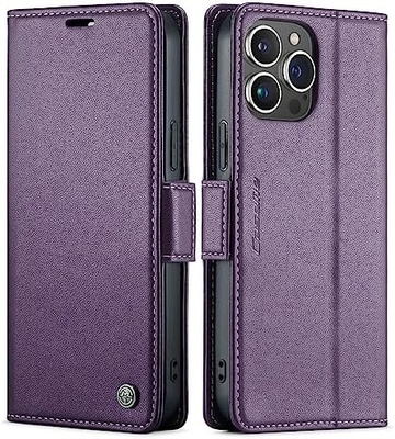 QLTYPRI Wallet Cover für iPhone 13/14, [RFID-blockierende] Kreditkartenfachhalter für den stoßsicheren Schutz des Telefongehäuses