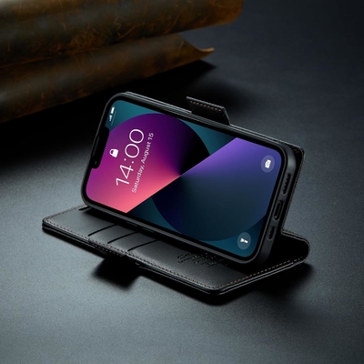 QLTYPRI Wallet Cover für iPhone 13/14, [RFID-blockierende] Kreditkartenfachhalter für den stoßsicheren Schutz des Telefongehäuses