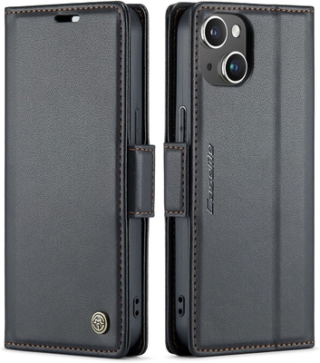QLTYPRI Wallet Cover für iPhone 13/14, [RFID-blockierende] Kreditkartenfachhalter für den stoßsicheren Schutz des Telefongehäuses