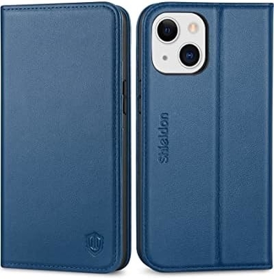 Leder Wallet Klappkoffer Magnetische Dichtung RFID Blockierung Karten-Slot Halter vollständig geschützt Fall kompatibel mit iPhone 13