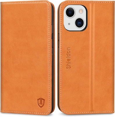 Leder Wallet Klappkoffer Magnetische Dichtung RFID Blockierung Karten-Slot Halter vollständig geschützt Fall kompatibel mit iPhone 13