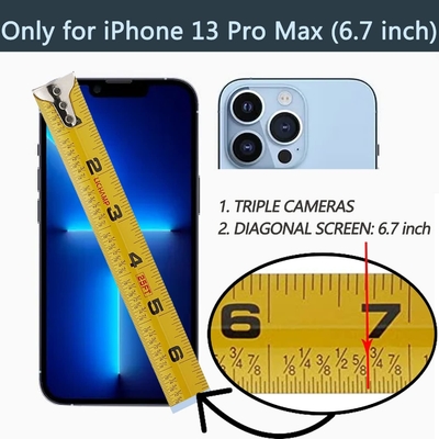 Kartenhalter mit iPhone 13 Pro Max, 360° drehbarer Ringhalter, Lederhalter-Kartenspielausstattung, RFID-Schockdeckel,