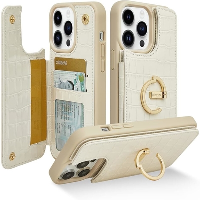 iPhone 13Pro Max 6,7&quot;, Portemonnaie mit Kartenhalter, Lederschutzkoffer mit Ringhalter,
