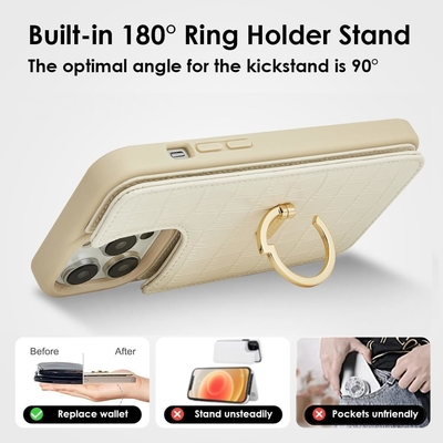 iPhone 13Pro Max 6,7&quot;, Portemonnaie mit Kartenhalter, Lederschutzkoffer mit Ringhalter,
