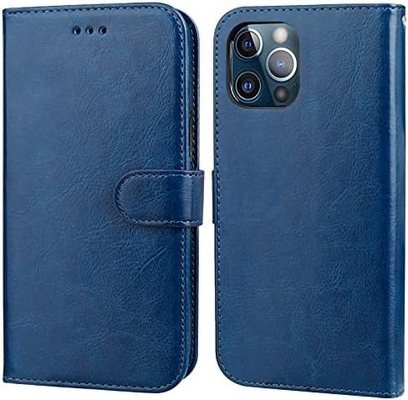 Kompatibel mit iPhone 12/Pro Brieftaschenkoffer mit Kartenhalter PU Lederstand Stoßfest Wristband 6,1 Zoll