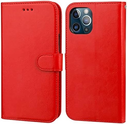 Kompatibel mit iPhone 12/Pro Brieftaschenkoffer mit Kartenhalter PU Lederstand Stoßfest Wristband 6,1 Zoll