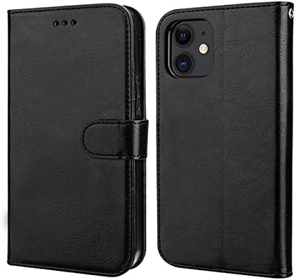 Kompatibel mit iPhone 12/Pro Brieftaschenkoffer mit Kartenhalter PU Lederstand Stoßfest Wristband 6,1 Zoll