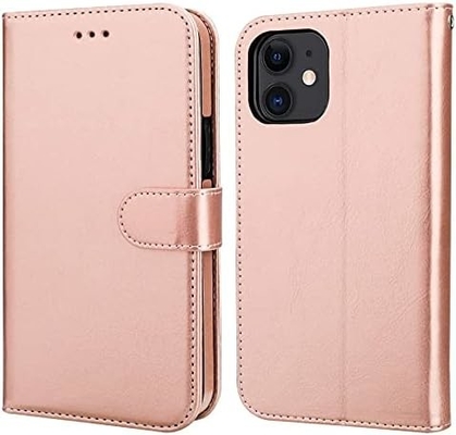 Kompatibel mit iPhone 12/Pro Brieftaschenkoffer mit Kartenhalter PU Lederstand Stoßfest Wristband 6,1 Zoll
