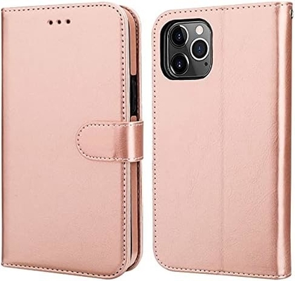 Kompatibel mit iPhone 12/Pro Brieftaschenkoffer mit Kartenhalter PU Lederstand Stoßfest Wristband 6,1 Zoll