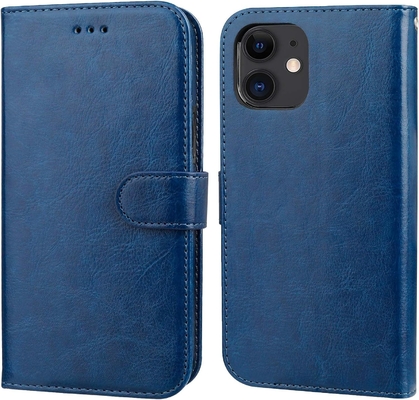 Kompatibel mit iPhone 12/Pro Brieftaschenkoffer mit Kartenhalter PU Lederstand Stoßfest Wristband 6,1 Zoll